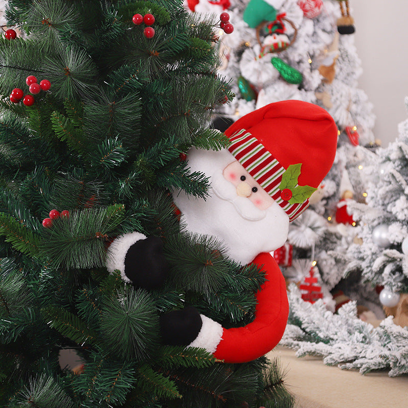 Santa Claus Tree Topper Figurine Star Snowman Christmas Tree Ornament