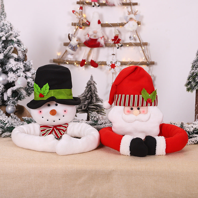 Santa Claus Tree Topper Figurine Star Snowman Christmas Tree Ornament