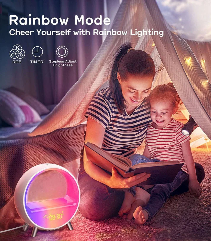 6 IN 1 Smart Alarm Clock Night Light WiFi  Atmospheric Bluetooth And Speaker Lamp