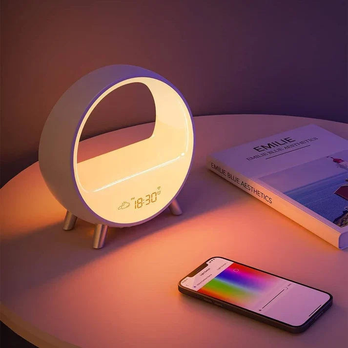 6 IN 1 Smart Alarm Clock Night Light WiFi  Atmospheric Bluetooth And Speaker Lamp