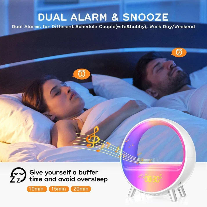 6 IN 1 Smart Alarm Clock Night Light WiFi  Atmospheric Bluetooth And Speaker Lamp
