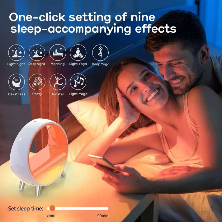 6 IN 1 Smart Alarm Clock Night Light WiFi  Atmospheric Bluetooth And Speaker Lamp