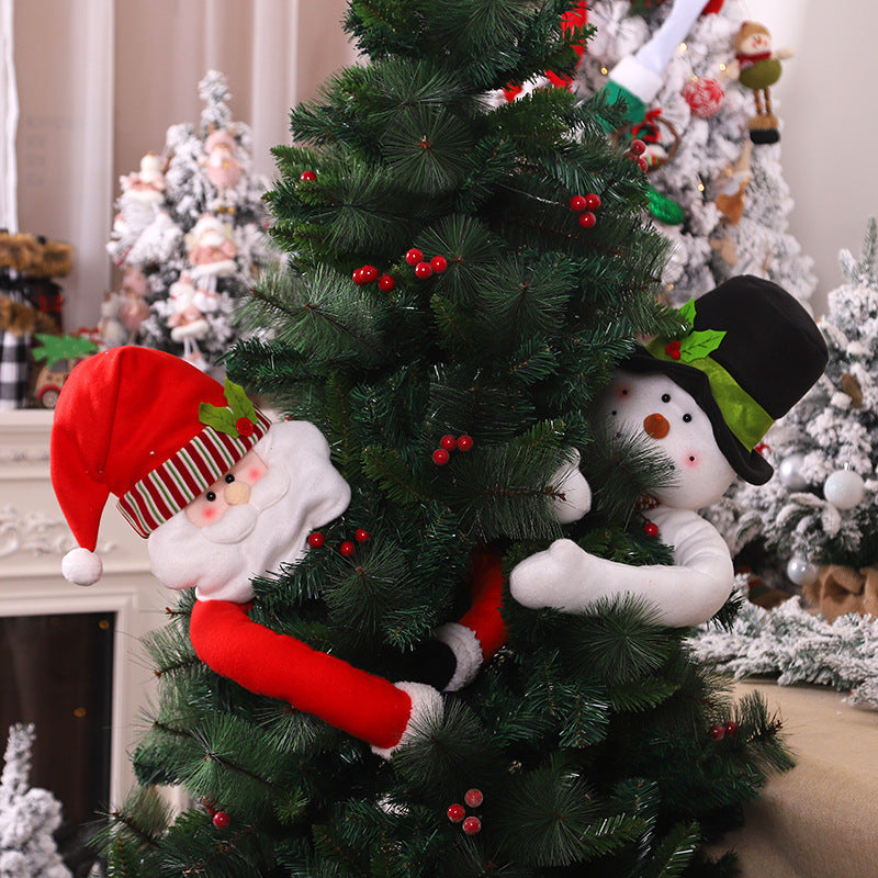 Santa Claus Tree Topper Figurine Star Snowman Christmas Tree Ornament