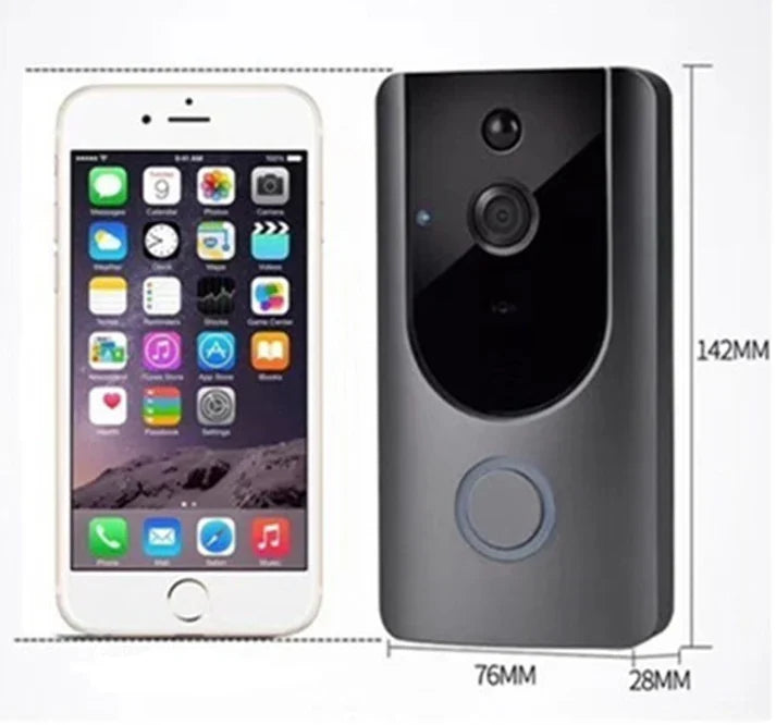 Smart Door bell with 720P, 166 Wide-Angle Lens Camera, Low Power Consumption Lithium Battery