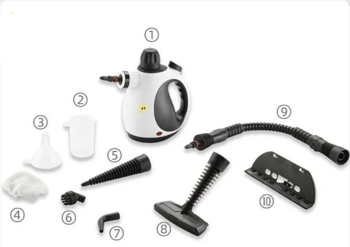 Handheld Steam Cleaner with 9 Interchangeable Heads Chemical Free Deep Cleaning Machine