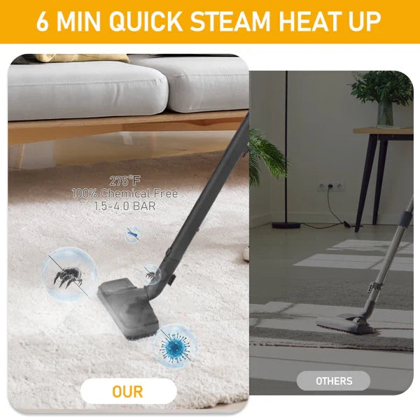 1500W Steam Floor Cleaner with 13 Accessories 1200ml Portable Steam Mop for Home