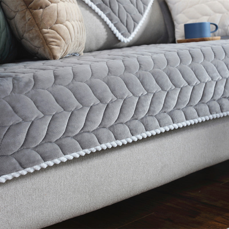 Splendas Sectional Couch Cover Plush Anti-Slip Quilted Sofa Protector | Stretch Fit | 6 Colors