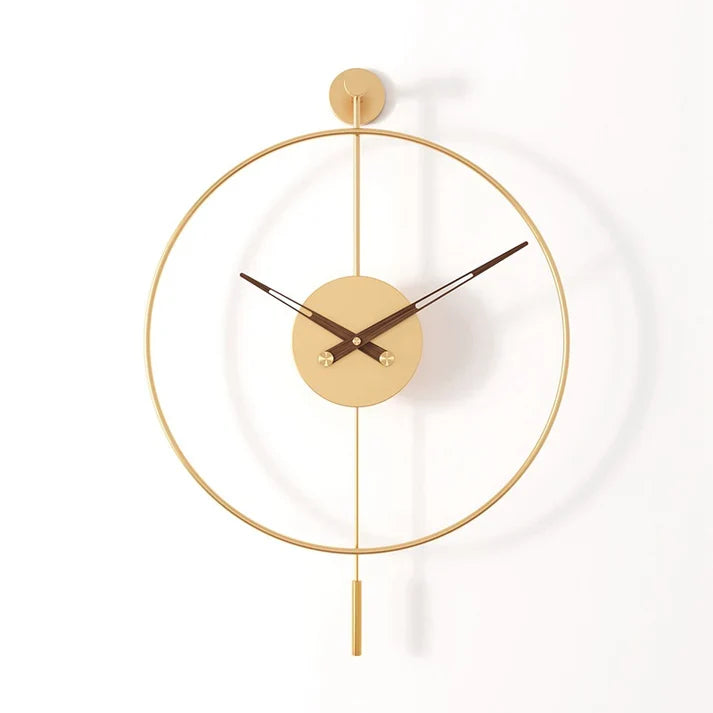 Simple Stylish Wall Clock In Living Room For Decoration