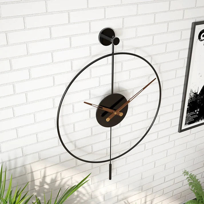 Simple Stylish Wall Clock In Living Room For Decoration