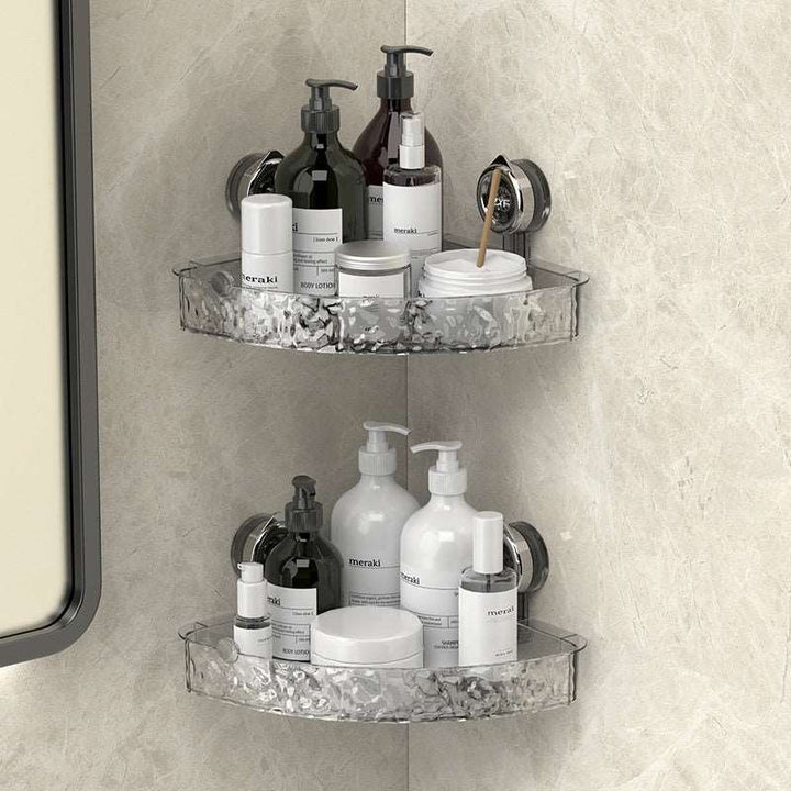 Suction Cup Shower Shelf - No Drill Corner Bathroom Caddy | 9 Styles