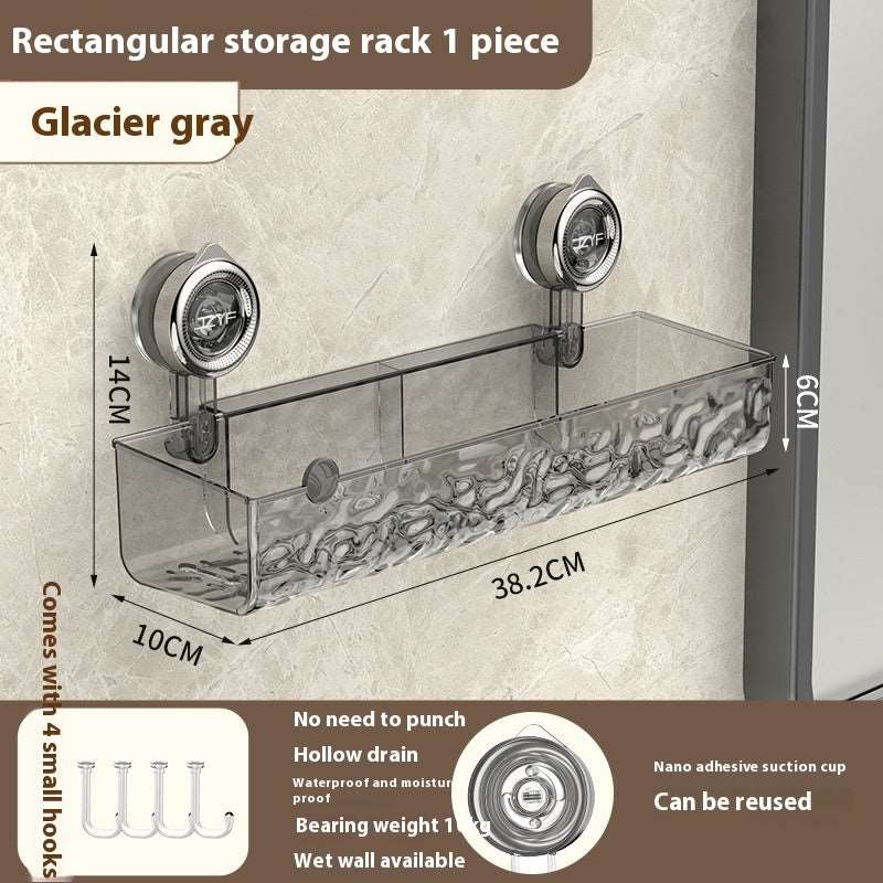 Suction Cup Shower Shelf - No Drill Corner Bathroom Caddy | 9 Styles