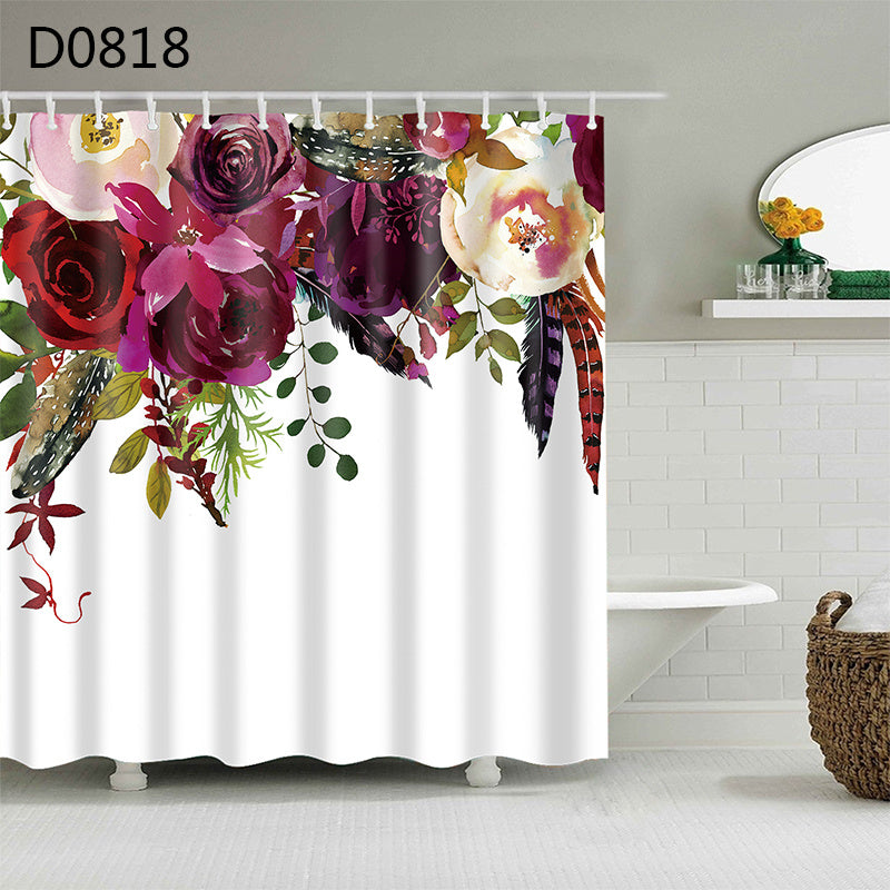 Thick Waterproof Shower Curtain Heavy Duty Polyester 6 Sizes