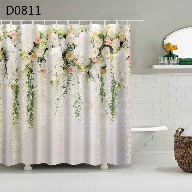 Thick Waterproof Shower Curtain Heavy Duty Polyester 6 Sizes