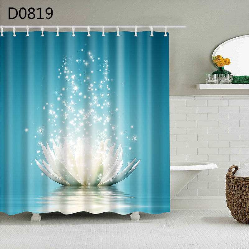 Thick Waterproof Shower Curtain Heavy Duty Polyester 6 Sizes