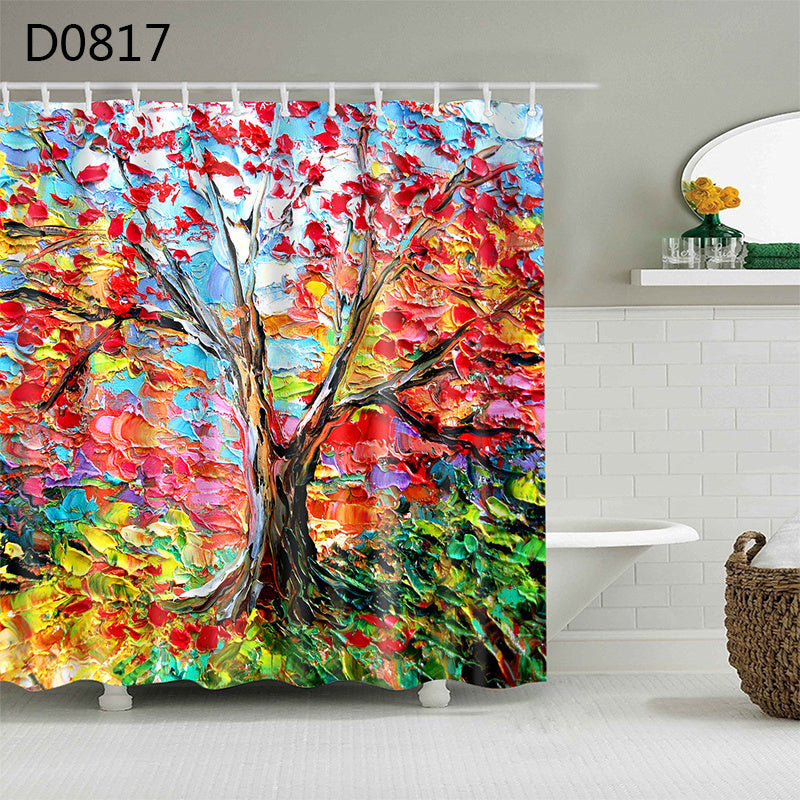 Thick Waterproof Shower Curtain Heavy Duty Polyester 6 Sizes