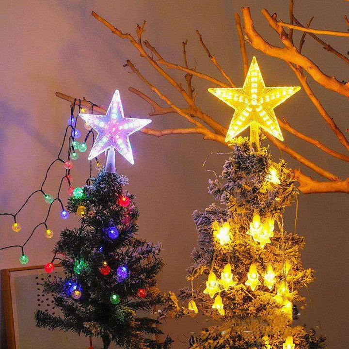 Christmas Tree Top Star LED Light Colourful Glowing Star for Home Bedroom Party LED Lamp Decoration