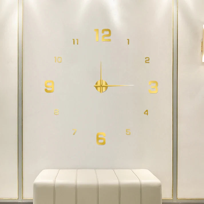 Acrylic Mute Large DIY Battery Operated Unique Wall Clock