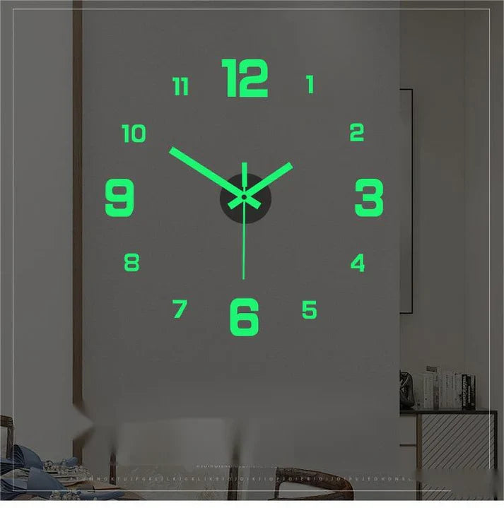 Acrylic Mute Large DIY Battery Operated Unique Wall Clock