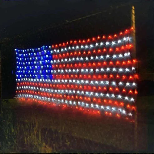 USA LED Flag For Decoration 420 LED String Waterproof Light