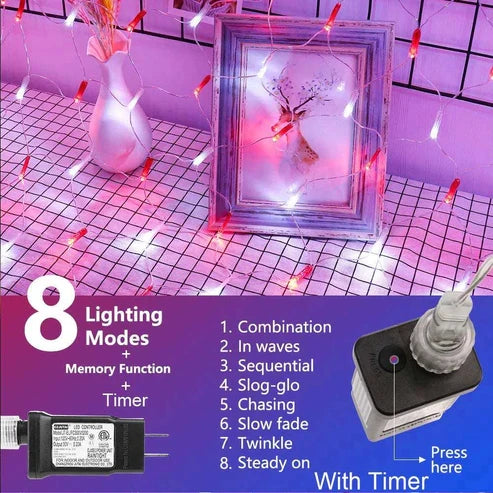 USA LED Flag For Decoration 420 LED String Waterproof Light