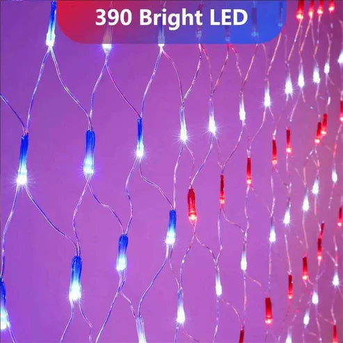 USA LED Flag For Decoration 420 LED String Waterproof Light