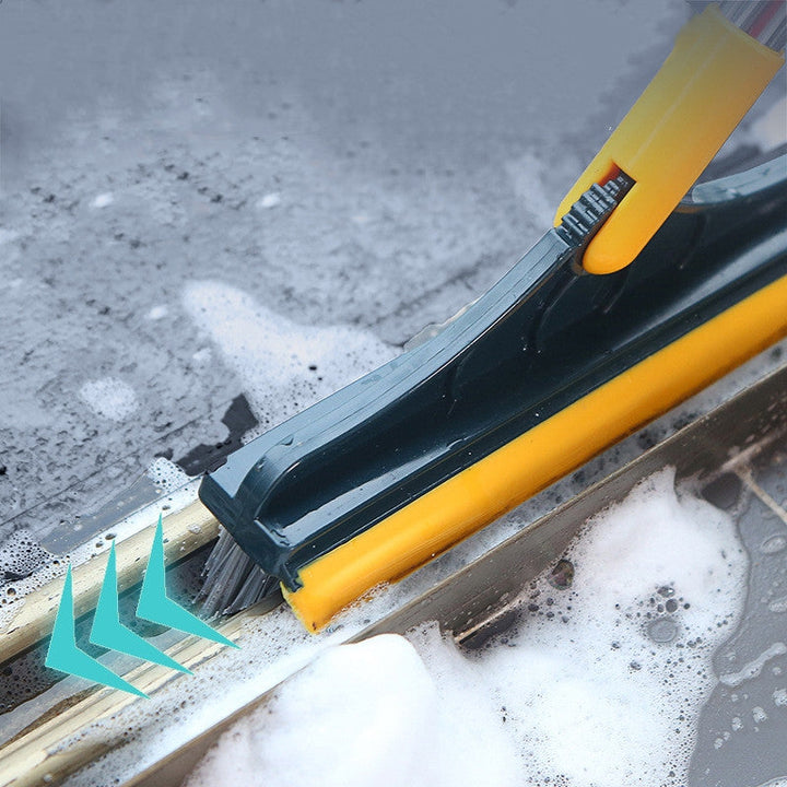 Floor Gap Cleaning Bristles Brush V-broom Rubber Wiper Water Drying Dust Pet Hair Household Scraper