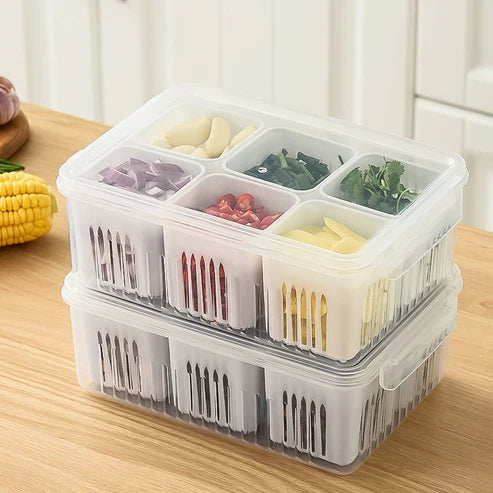 Refrigerator Green Onion Storage Box Airtight Compartment Vegetable Keeper