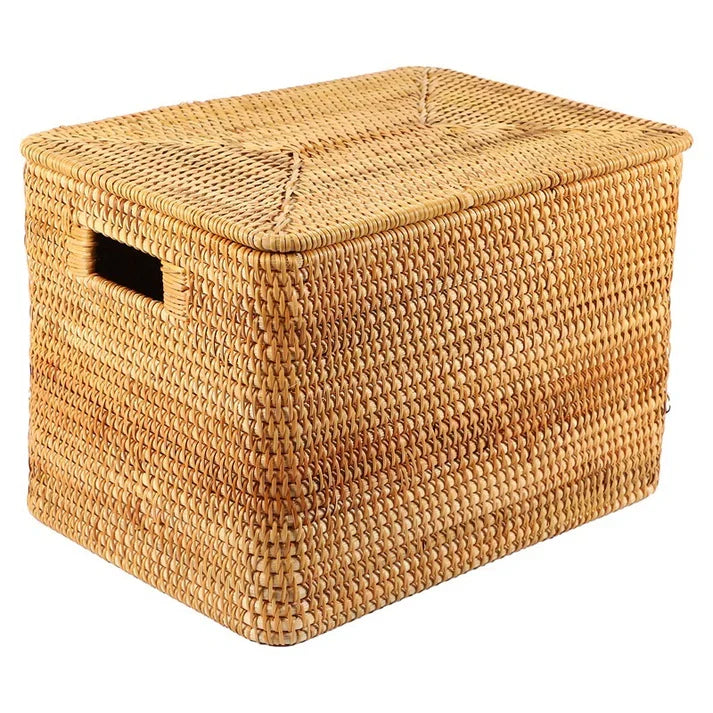 Splendas Handmade Woven Rattan Storage Basket Vietnamese Organizer for Home & Living Decor