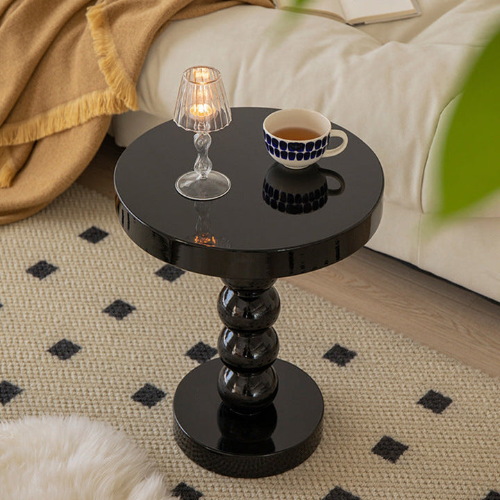 Vintage Solid Wood Round Bedside Side Table 3 Colors