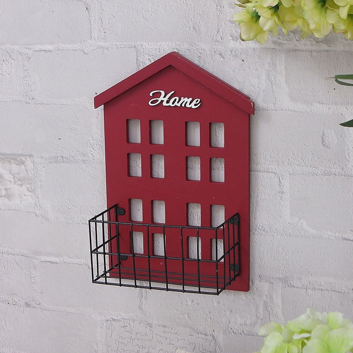Vintage Wall Decorative Shelf with Fake Window Design