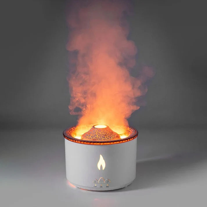 Oil Humidifier Volcano Aromatherapy Machine with Jellyfish Flame Effect
