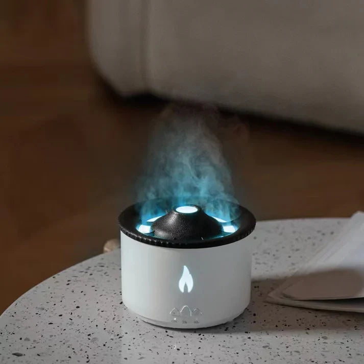 Oil Humidifier Volcano Aromatherapy Machine with Jellyfish Flame Effect