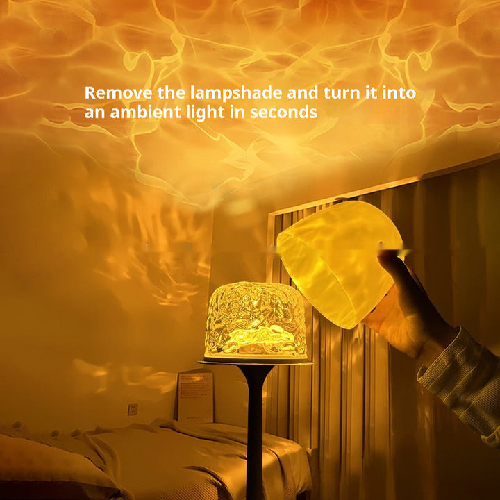 Water Ripple Table Lamp 16 Color Changing LED Atmosphere Lamp with Remote Control