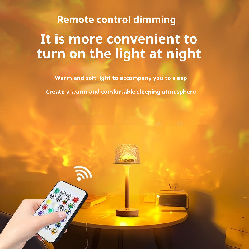 Water Ripple Table Lamp 16 Color Changing LED Atmosphere Lamp with Remote Control