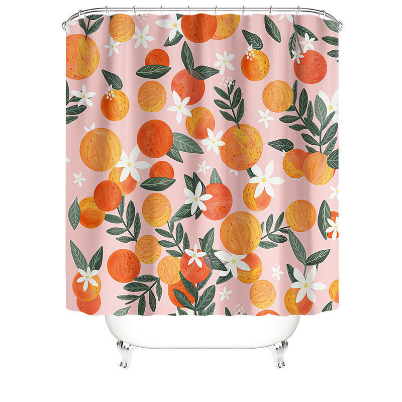 Watercolor Shower Curtain Artistic Nature Print Waterproof Polyester 71x71