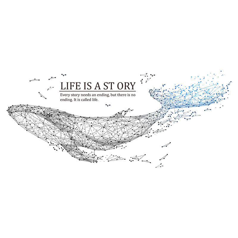 Whale Wall Sticker – Peel and Stick PVC Wall Panels | Waterproof Modern Wall Murals